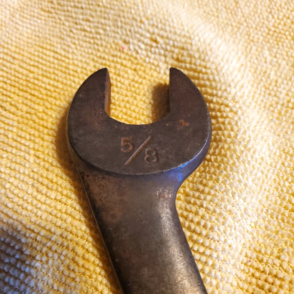 Antique Billings 1560 open end wrench 5/8 & ½ inch - Picture 4 of 7